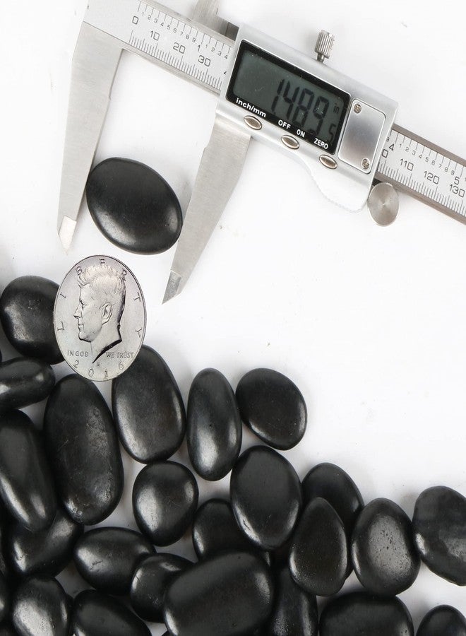 CJGQ Black Pebbles for Plants 1.8lb Bulk Bag Aquarium Gravel 0.8"- 1.2" Decorative Polished Fish Tank Stone - Image 5